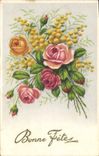 CPA Bonne Fete Fleurs