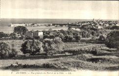 CPA Antibes Vue generale du Port et de la Ville 