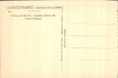 CPA Chateau de Blois Chambre d'Henri III 
