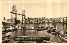 CPA Marseille du Carenage et Pont Transbordeur Bateaux