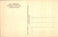 CPA Marseille Le Chateau d'If et les Iles vus de la Corniche 