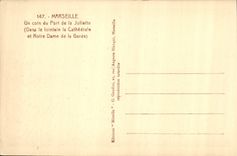 CPA Marseille Un coin de Port de la Joliette dans le lointain la Cathedrale et Notre Dame de la Gard