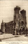 CPA Reims La Cathedrale apres la guerre 