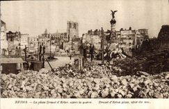 CPA Reims La Place Drouet d'Erlon apres la guerre 