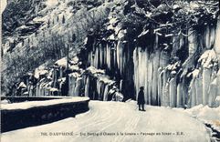 CPA Dauphine Bourg d'Oisans a la Grave Paysage en hiver 