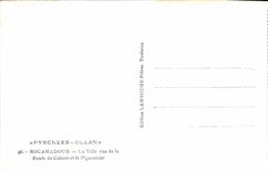 CPA Pyrlnees Ocean Rocamadour la Ville vue de la Route de Cahors et le Plageonnier