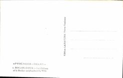 CPA Pyrlnees Ocean Rocamadour le chateau et le Rocher surplombart la Ville 