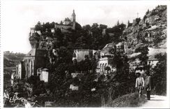 CPA Pyrlnees Ocean Rocamadour vue generale sur les Nouvelles Rampes prise de la Route d'Arrivee 