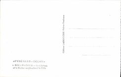 CPA Pyrlnees Ocean Rocamadour le chateau et le Rocher surplombant la Ville 