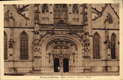 CPA Bourg en Bresse Eglise de Brou Facade Detail 