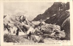 CPA Chamonix Mont Blanc Hte Savoie Traversee de la Mer de Glace 