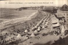 CPA Biarritz Cote Basque la Grande Plage et le Casino Municipal 