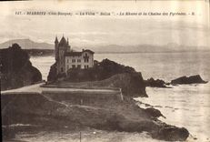 CPA Biarritz Cote Basque La Villa Belza la Rhune et la Chaine des Pyrenees 