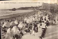 CPA Biarritz Cote Basque les Nouveaux Trottoirs de la Grande Plage 