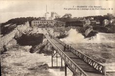 CPA Biarritz Cote Basque vue generale de l'Atalaye et du Port Vieux 