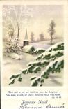 CPA Joyeux Noel Benit soit le roi qui vient au nom du Seigneur paix dans le ciel et gloire dans les 