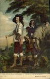 CPA Van Dyck Ecole Hollandaise Charles Ier Roi d'Angleterre Musee du Louvre 