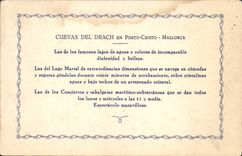 CPA Cuevas del Drach Mallorca Escenario de Las Hadas 