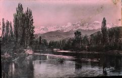 CPA Les belles Alpes Francaises Grenoble L'Ile d'Amour et les Alpes 