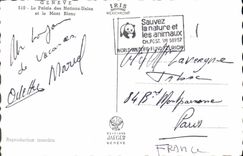 CPA Geneve Le Palais des Nations Unies et le Mont Blanc 