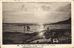 CPA Le Havre Le Cap de la Heve au soleil couchant 