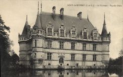 CPA Azay le Rideau I et L Le Chateau Facade Ouest 