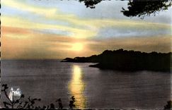 CPA Cote d'Azur Coucher de Soleil 