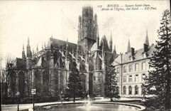 CPA Rouen Square Saint Ouen Abside de l'Eglise cote Nord 