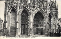 CPA Rouen Portail de l'Eglise Saint Maclou 