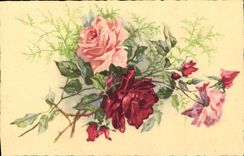 CPA Fantaisie Fleurs