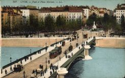 CPA Lyon Pont et Place Morand 