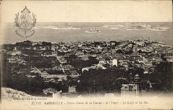 CPA Marseille Notre Dame de la Garde a l'Ouest le Golfe et les Iles 