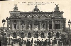 CPA Paris L'Opera et la Station du Metropolitain 