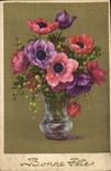 CPA Bonne Fete Fleurs