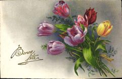 CPA Bonne Fete Fleurs