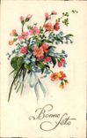 CPA Bonne Fete Fleurs