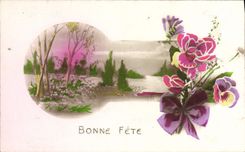 CPA Bonne Fete Fleurs