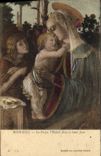 CPA Boticelli La Vierge l'Enfant Jesus et Saint Jean 