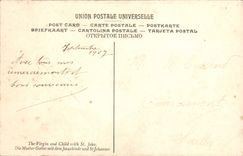 CPA Boticelli La Vierge l'Enfant Jesus et Saint Jean 