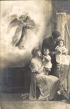CPA Femme Enfant Ange