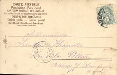 CPA Fantaisie Fleurs Oiseau