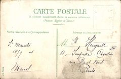 CPA Un Secours Militaria