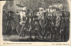 CPA Boulevard des Capucines le char funebre 