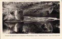 CPA Grottes de Lacave entre Souillac et Rocamadour Lot Reflets des Lacs La Ville engloutie 