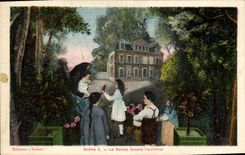 CPA Scene La Sainte faisant l'aumone Enfants