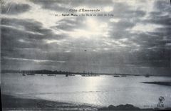 CPA Cote d'Emeraude Saint Malo La Rade au clair de lune 