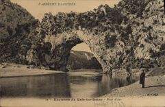 CPA l'Ardeche Illustree Environs de Vals les Bains Pont d'Arc 