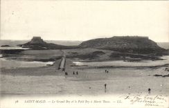 CPA Saint Malo Le Grand Bey et le Petit Bey a Maree Basse 