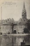 CPA Cote d'Emeraude Saint Malo Le Clocher et la Grande Porte 