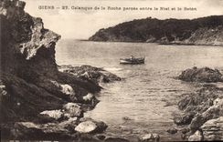 CPA Giens Calanque de la Roone percee entre le Niel et le Beton 
